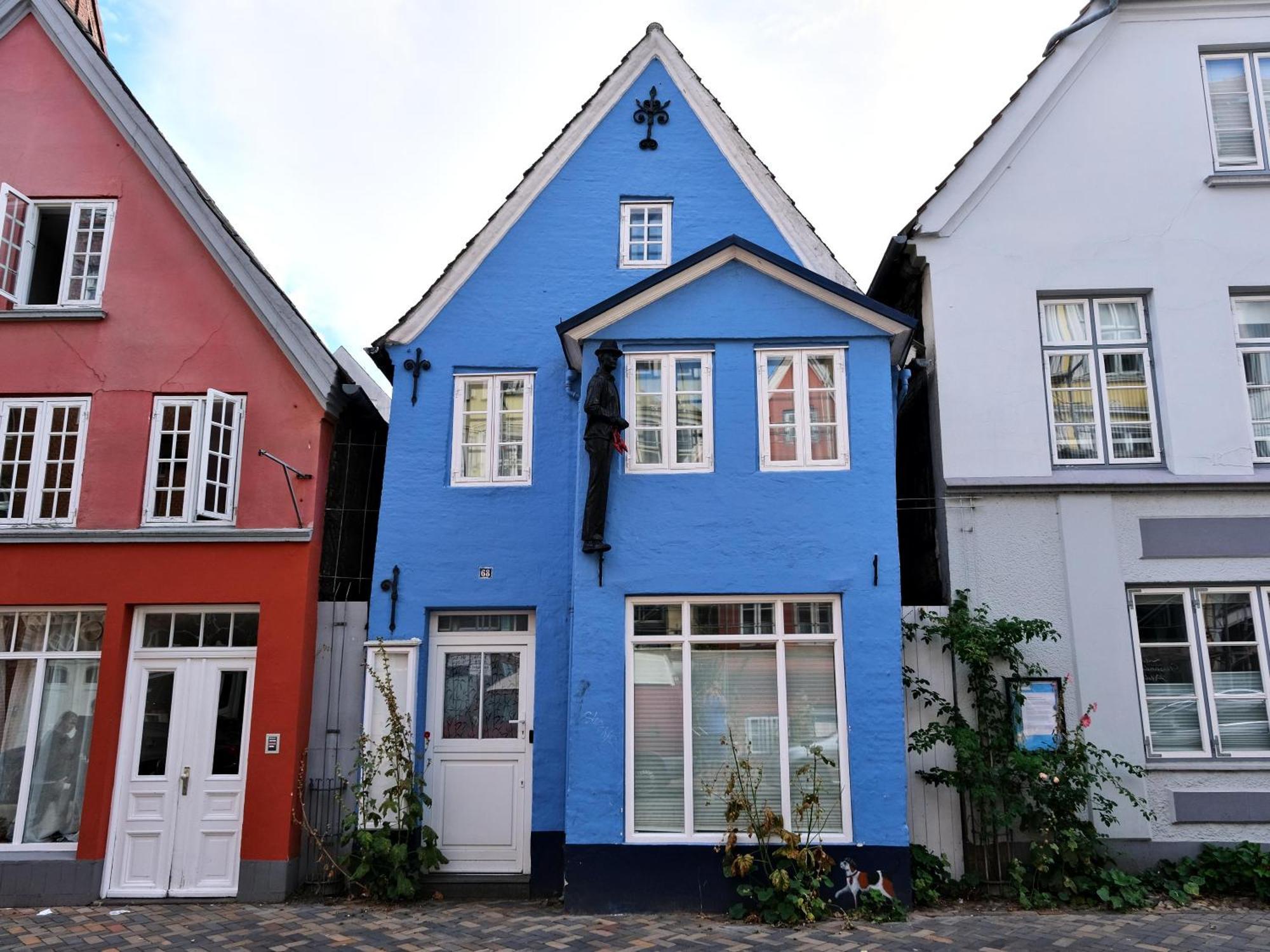 Hafenblick Ferienwohnung In Der Altstadt Mit Parkplatz 弗伦斯堡 外观 照片